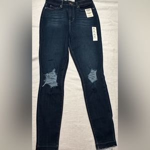Levi's Blue Skinny Jeans with Distressed Details
